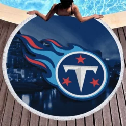 Tennessee Titans Exellelant NFL Club Round Beach Towel 1