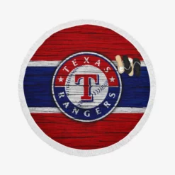 Texas Rangers American MLB Baseball Round Beach Towel