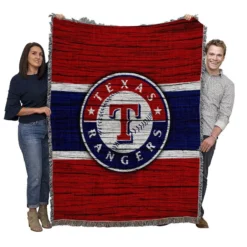 Texas Rangers American MLB Baseball Woven Blanket