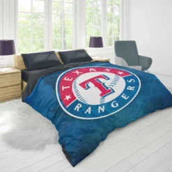 Texas Rangers Excellent MLB Team Logo Duvet Cover 1