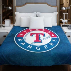 Texas Rangers Excellent MLB Team Logo Duvet Cover
