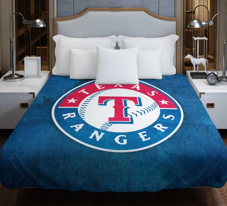 Texas Rangers Excellent MLB Team Logo Duvet Cover