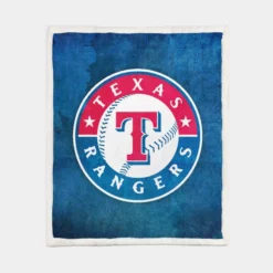 Texas Rangers Excellent MLB Team Logo Sherpa Fleece Blanket 1