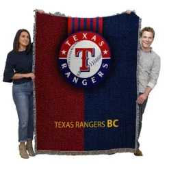Texas Rangers Popular MLB Team Woven Blanket