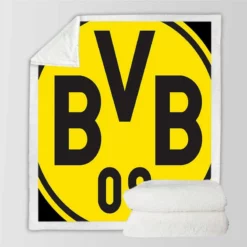 The Sensational Borussia Dortmund Team Logo Sherpa Fleece Blanket