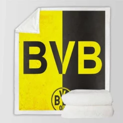 The Ultimate Borussia Dortmund Club Logo Sherpa Fleece Blanket