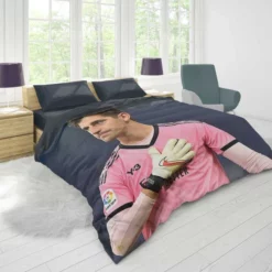 Thibaut Courtois Competitive UEFA Cup Duvet Cover 1