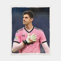 Thibaut Courtois Competitive UEFA Cup Sherpa Fleece Blanket 1