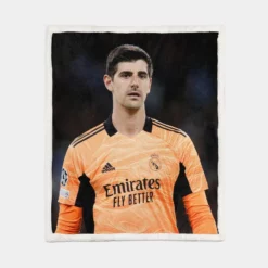 Thibaut Courtois Outstanding Football Sherpa Fleece Blanket 1