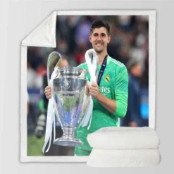 Thibaut Courtois Passionate Football Sherpa Fleece Blanket