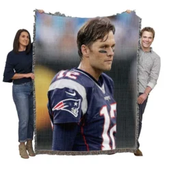 Tom Brady Patriots NFL Woven Blanket