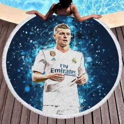 Toni Kroos Active Football Player Round Beach Towel 1