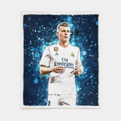 Toni Kroos Active Football Player Sherpa Fleece Blanket 1