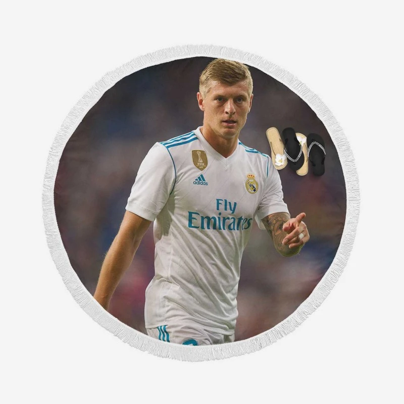 Toni Kroos Club World Cup Champion Footballer Round Beach Towel