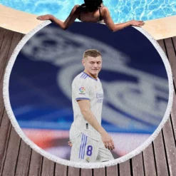 Toni Kroos Consistent Real Madrid Football Player Round Beach Towel 1