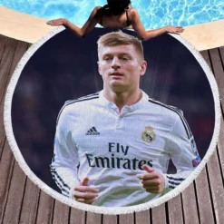 Toni Kroos Football Player Round Beach Towel 1