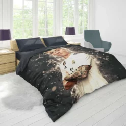 Toni Kroos Powerful Real Madrid Soccer Player Duvet Cover 1