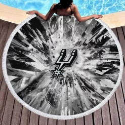 Top Ranked Club San Antonio Spurs Round Beach Towel 1