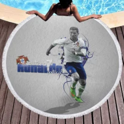 Top Ranked Football Player Cristiano Ronaldo Round Beach Towel 1