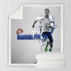 Top Ranked Football Player Cristiano Ronaldo Sherpa Fleece Blanket