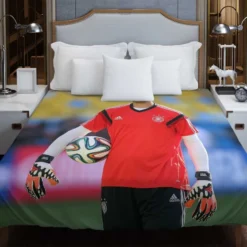 Top Ranked Football Player Manuel Neuer Duvet Cover