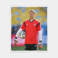 Top Ranked Football Player Manuel Neuer Sherpa Fleece Blanket 1