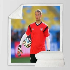 Top Ranked Football Player Manuel Neuer Sherpa Fleece Blanket