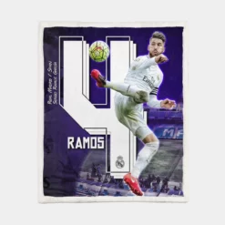 Top Ranked Footballer Sergio Ramos Sherpa Fleece Blanket 1