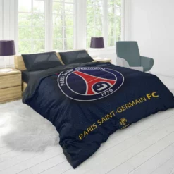 Top Ranked Ligue 1 Football Club PSG Logo Duvet Cover 1