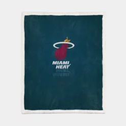 Top Ranked NBA Basketball Club Miami Heat Sherpa Fleece Blanket 1