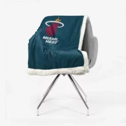 Top Ranked NBA Basketball Club Miami Heat Sherpa Fleece Blanket 2