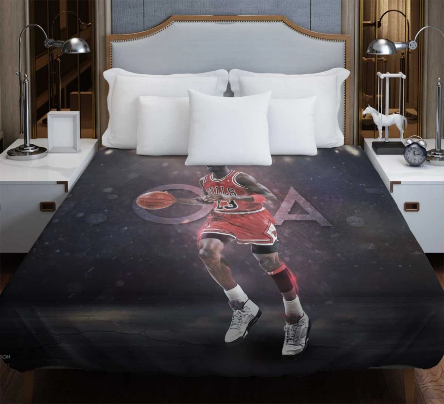 Top Ranked NBA Basketball Player Michael Jordan Duvet Cover