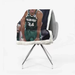 Top Ranked NBA Player Giannis Antetokounmpo Sherpa Fleece Blanket 2