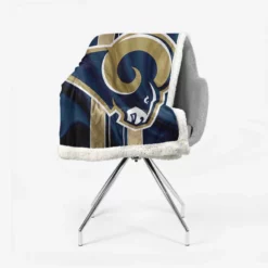 Top Ranked NFL Club Los Angeles Rams Sherpa Fleece Blanket 2