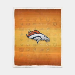 Top Ranked NFL Football Club Denver Broncos Sherpa Fleece Blanket 1