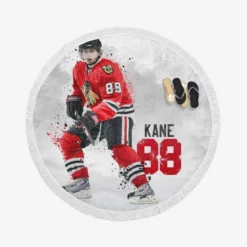 Top Ranked NHL Hockey Player Patrick Kane Round Beach Towel