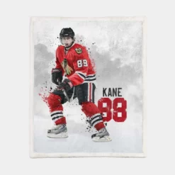 Top Ranked NHL Hockey Player Patrick Kane Sherpa Fleece Blanket 1