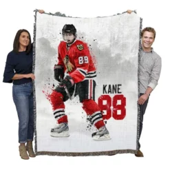Top Ranked NHL Hockey Player Patrick Kane Woven Blanket