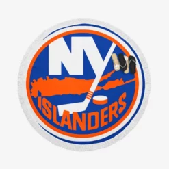 Top Ranked NHL Hockey Team New York Islanders Round Beach Towel