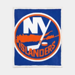 Top Ranked NHL Hockey Team New York Islanders Sherpa Fleece Blanket 1