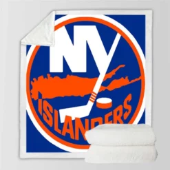 Top Ranked NHL Hockey Team New York Islanders Sherpa Fleece Blanket