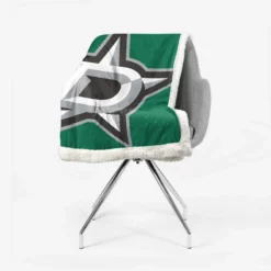 Top Ranked NHL Ice Hockey Club Dallas Stars Sherpa Fleece Blanket 2