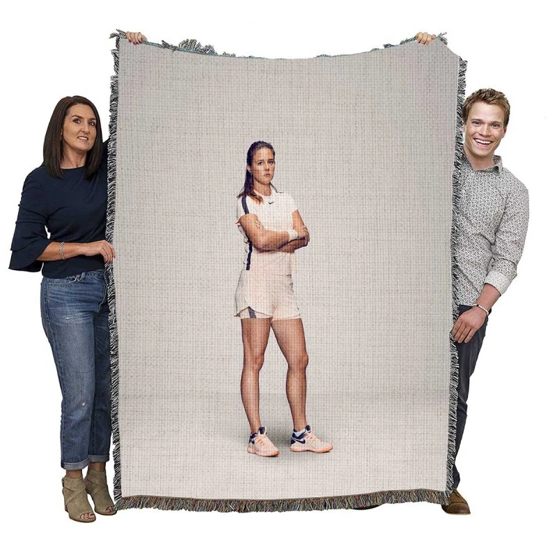 Top Ranked Russian Tennis Player Daria Kasatkina Woven Blanket