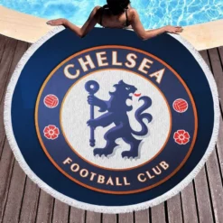 Top Ranked Soccer Team Chelsea FC Round Beach Towel 1