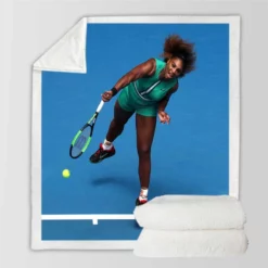 Top Ranked WTA Player Serena Williams Sherpa Fleece Blanket