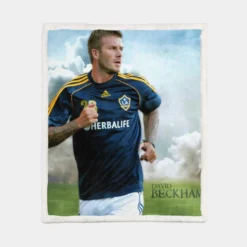 Top Star David Beckham in L A Galaxy Sherpa Fleece Blanket 1