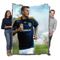 Top Star David Beckham in L A Galaxy Woven Blanket