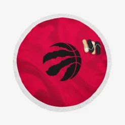 Toronto Raptors Black Logo Round Beach Towel