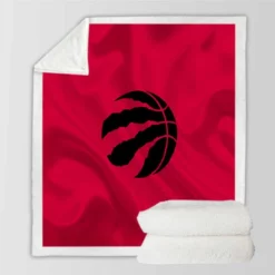 Toronto Raptors Black Logo Sherpa Fleece Blanket
