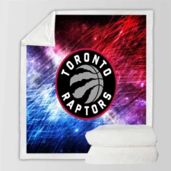 Toronto Raptors Logo Sherpa Fleece Blanket